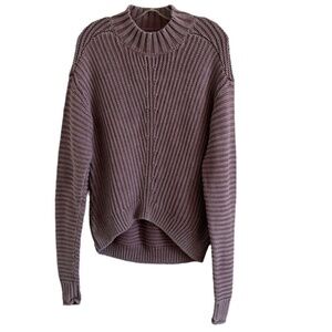 Lucky Brand Textured Turtleneck Sweater 7W52473 Artic Dusk Purple Medium